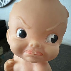 Vintage Fighting Mad 6” Rubber Kewpie Doll! Rare!